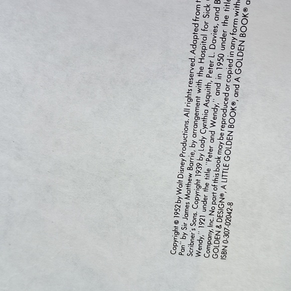 Vintage Walt Disney's Peter Pan and Wendy Little Golden book - Picture 8 of 11